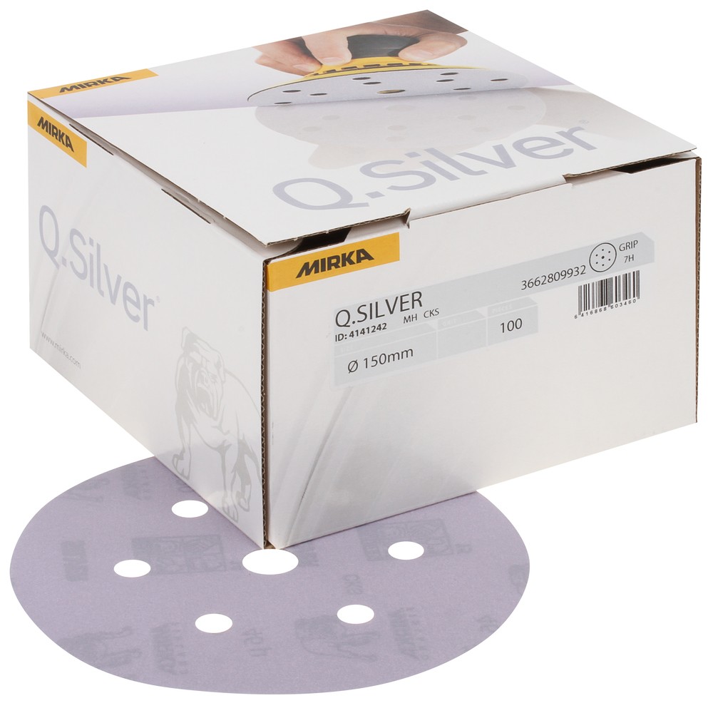 SLIPRONDELL 150MM 6+1H P240 Q-SILVER 100ST