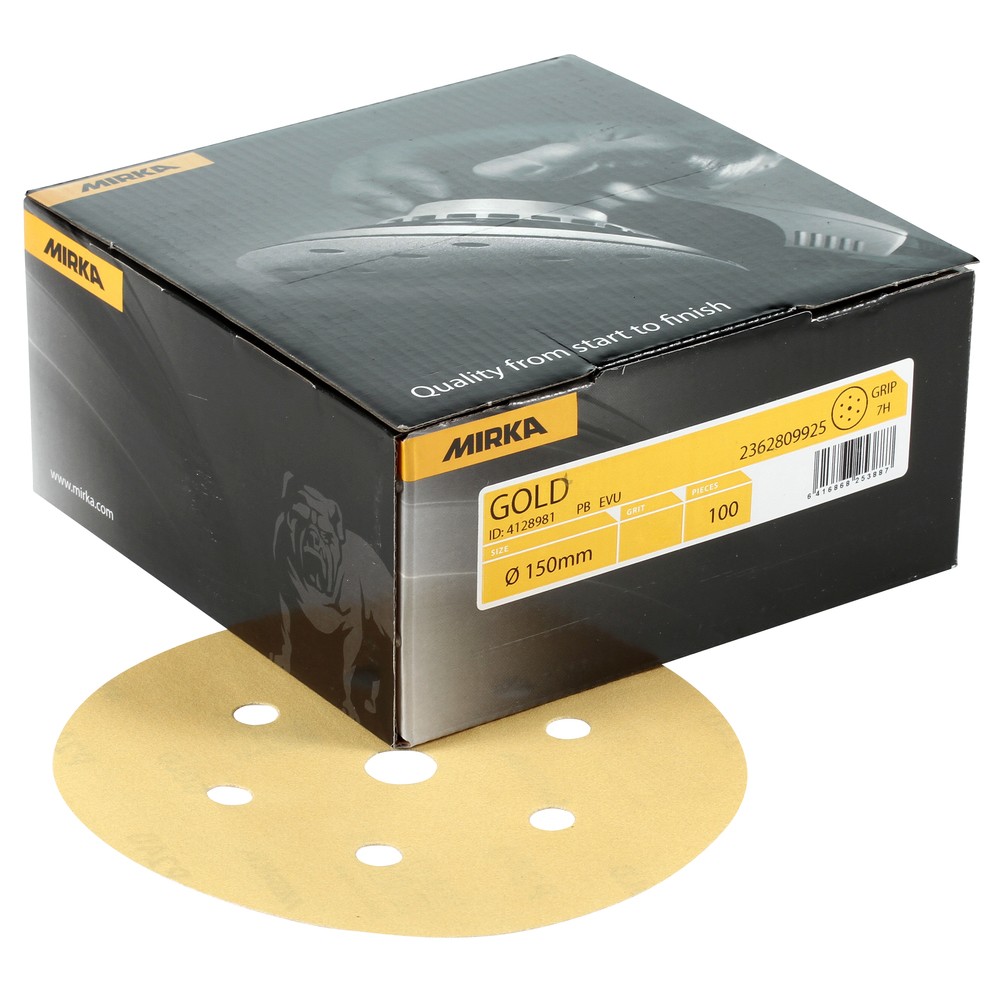 SLIPRONDELL 150MM 6+1H P120 GOLD 100ST