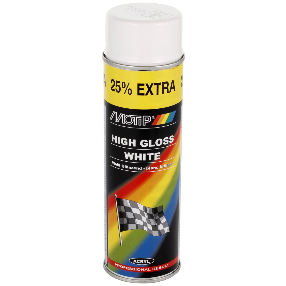 SPRAYFÄRG AKRYL GLANSIG VIT 500ML