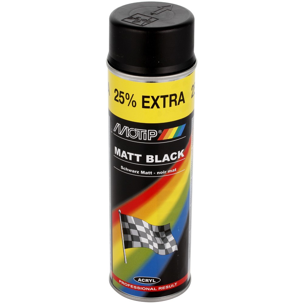SPRAYFÄRG AKRYL MATT SVART 500ML
