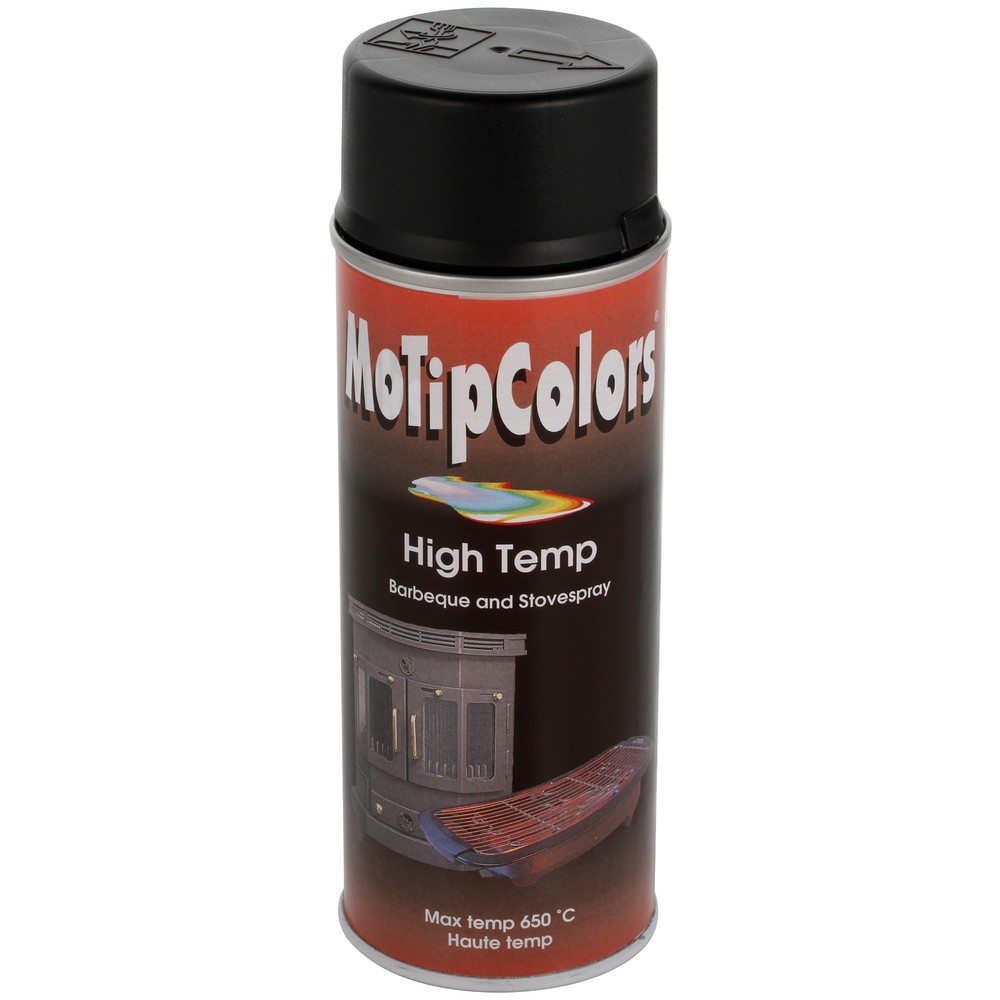SPRAYFÄRG SVART VÄRMEBESTÄNDIGT 400ML