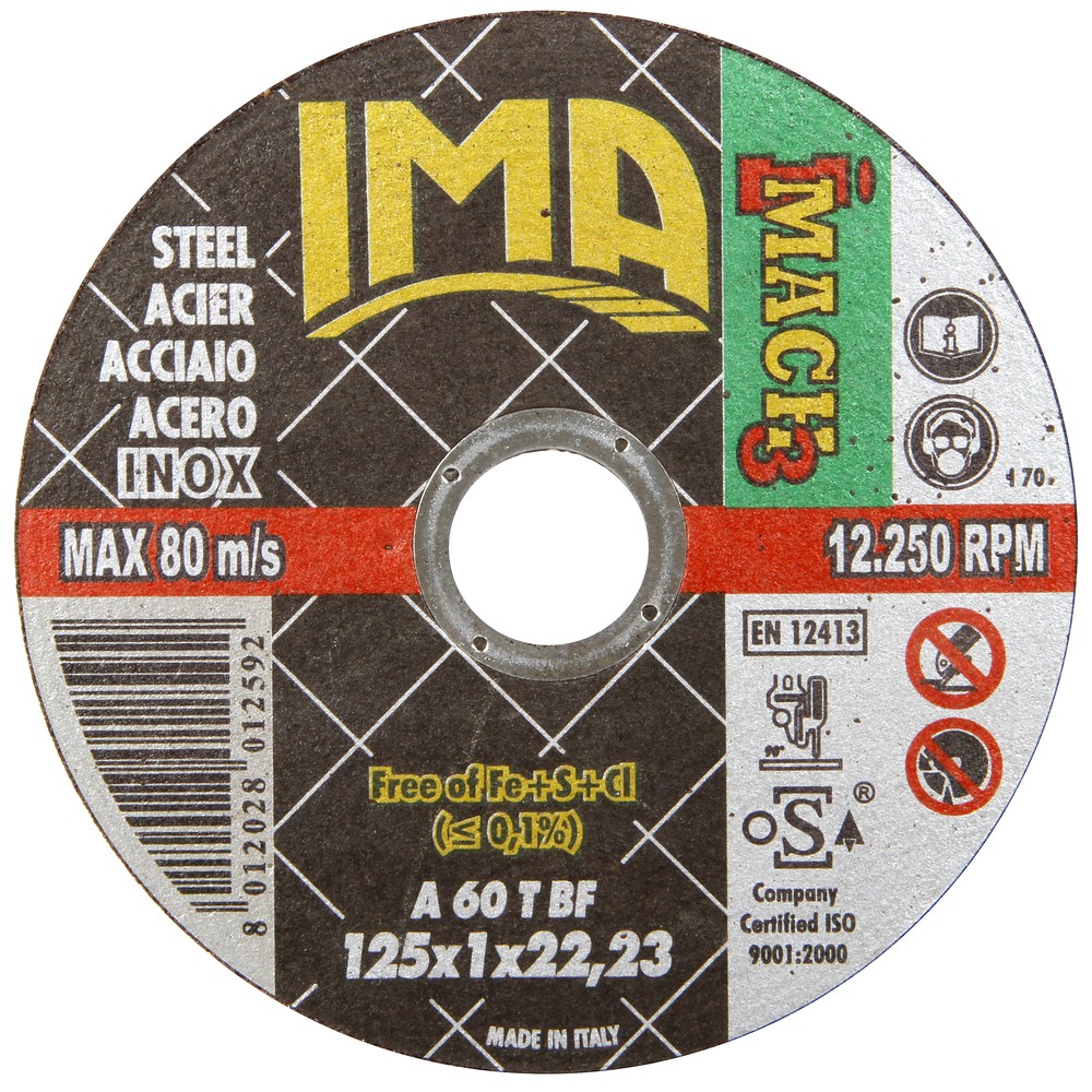 KAPSKIVA 125X1,0X22,2MM IMACH3 INOX