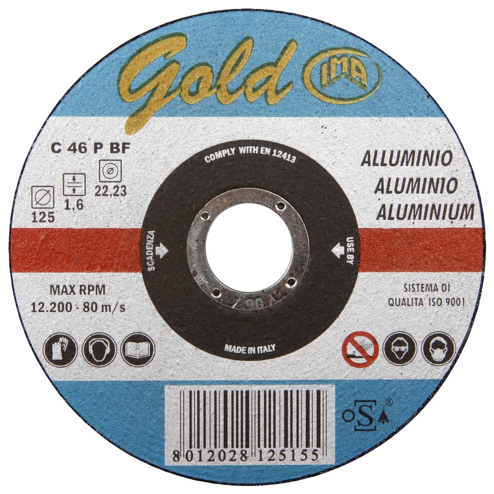 KAPSKIVA 125X1,6X22,2MM GOLD ALU