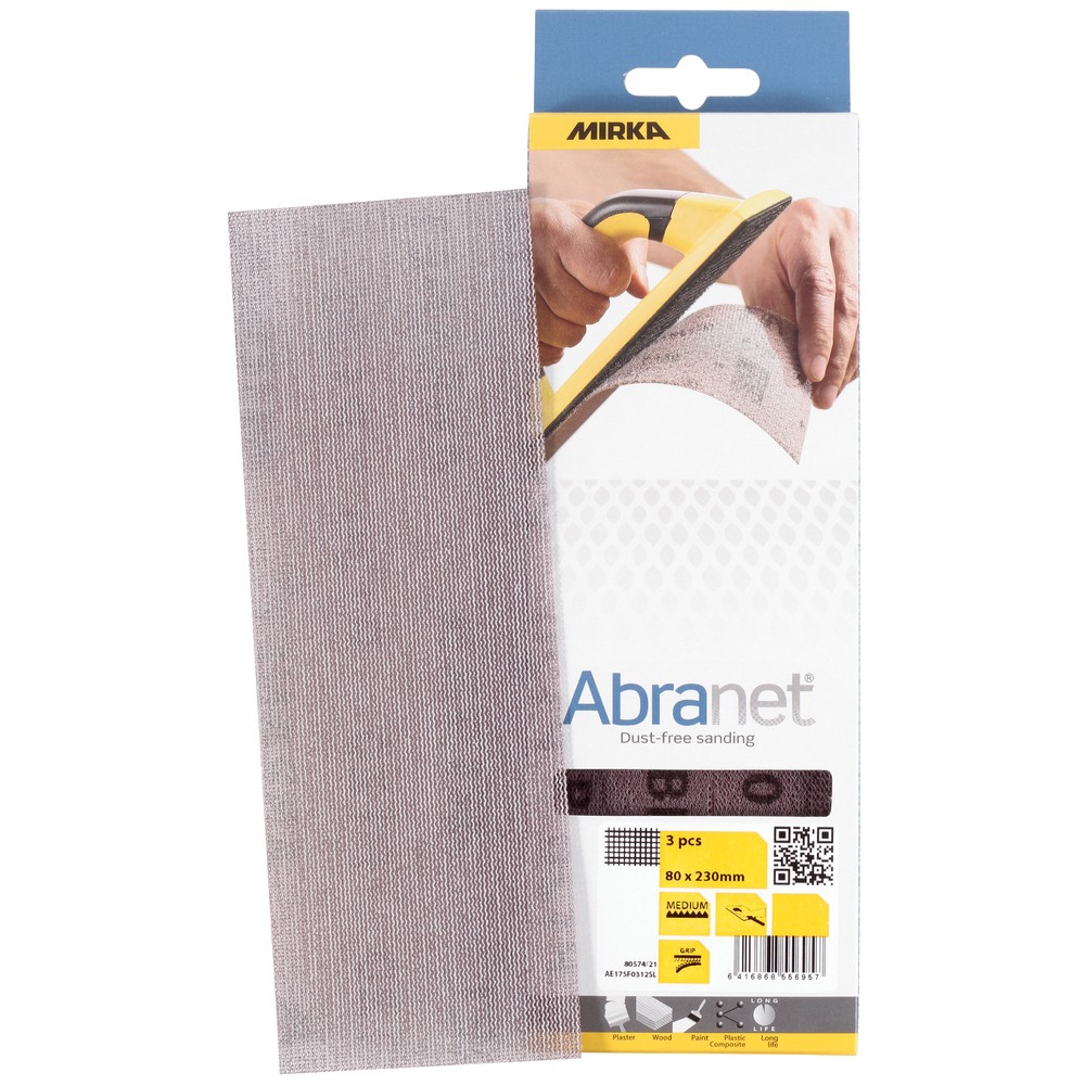 SLIPPAPPER 80X230MM P80 ABRANET 3ST