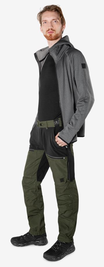 CARBON SEMISTRETCH FRILUFTSBYXOR MILITÄRGRÖN/SVART