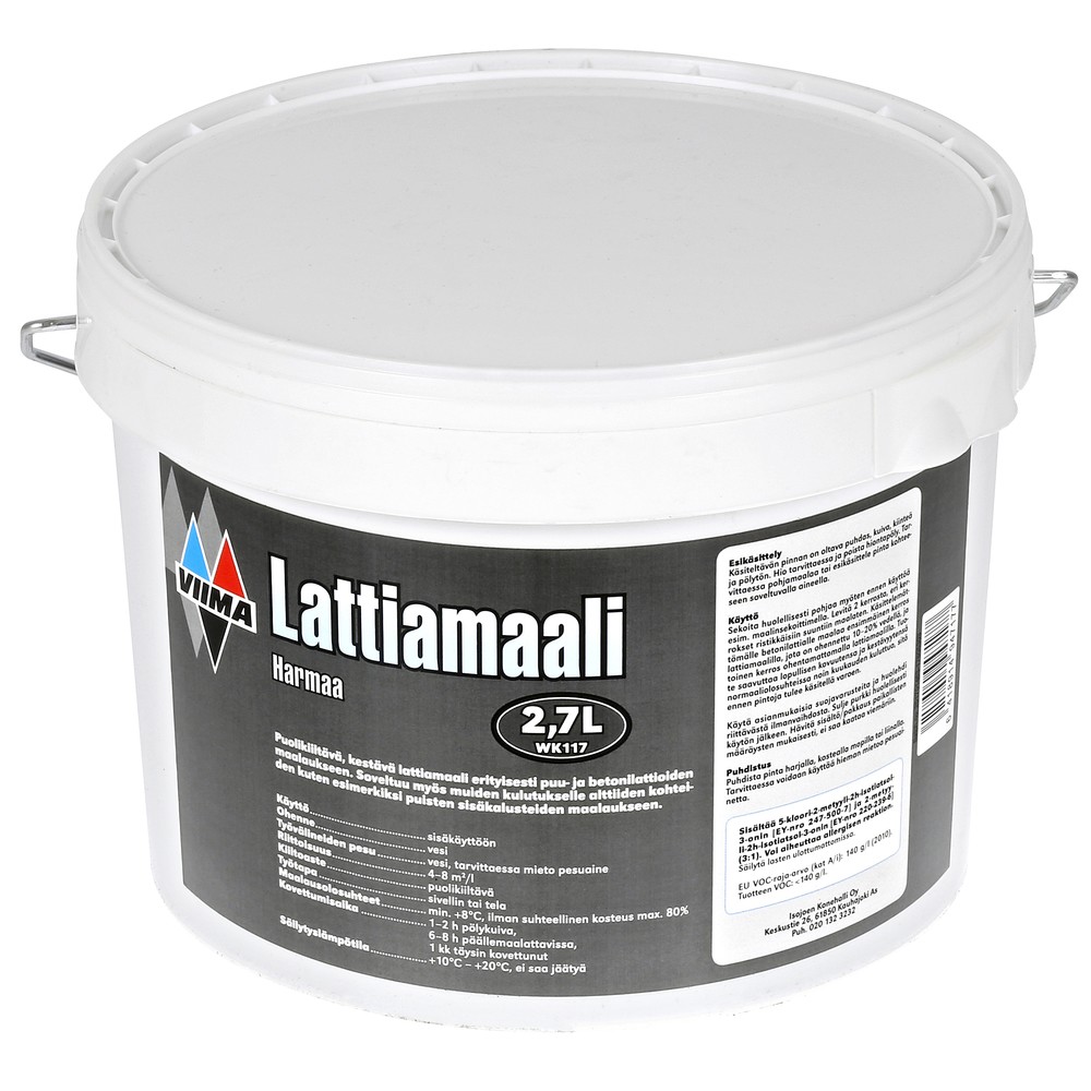 GOLVFÄRG 2,7L GRÅ INOMHUS TRÄ/BETONG