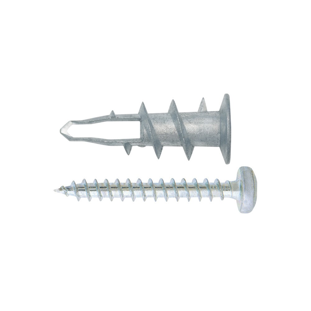 GIPSPLUGG 13X30MM 100ST METALL MED SKRUV