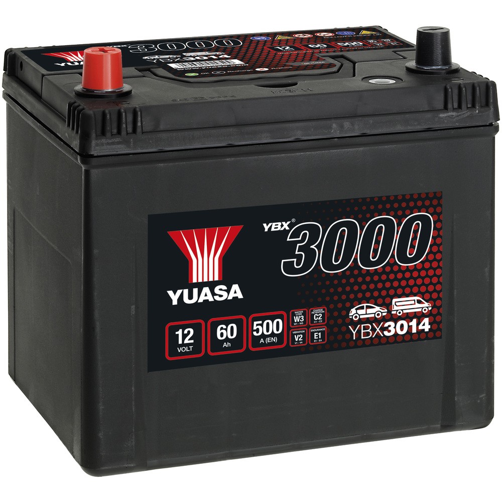 BATTERI YUASA 60AH +- 232X173X225