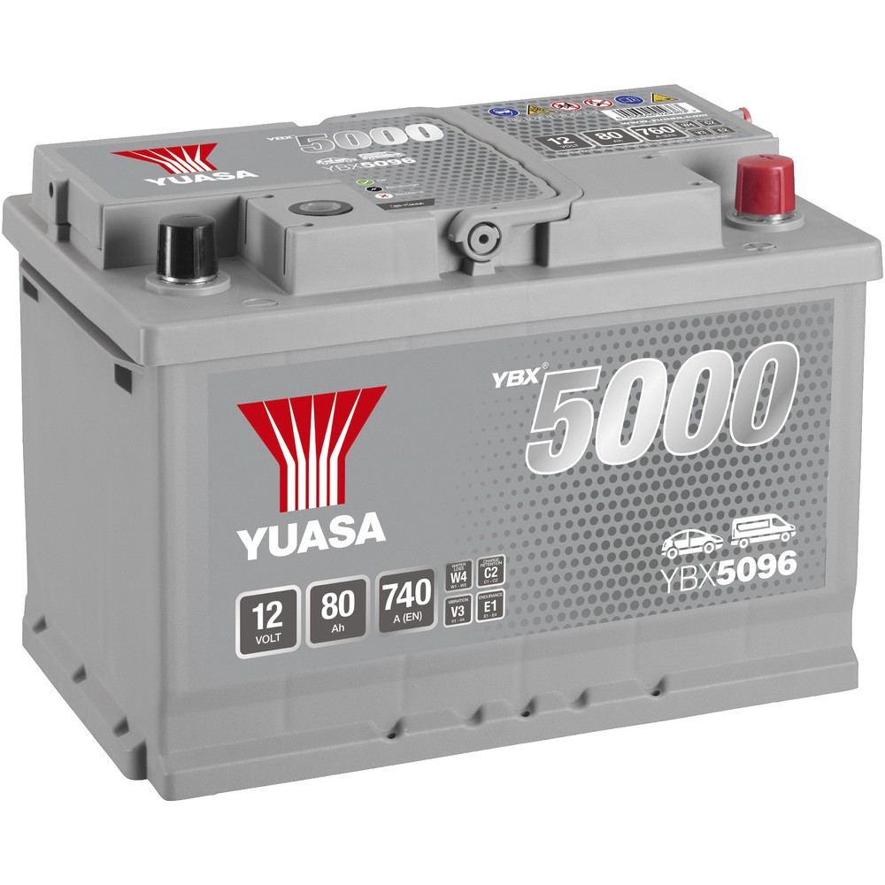 BATTERI YUASA 80AH -+ 278X175X190