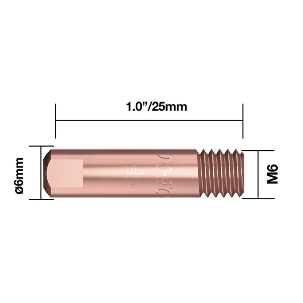 KONTAKTRÖR M6 1,0MM/25MM 10 ST PARWELD
