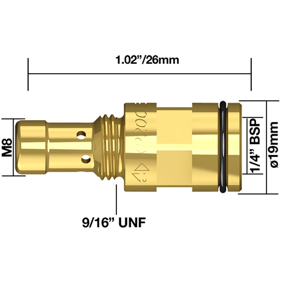 KONTAKTRÖRSHÅLLARE M8 XP8 PARWELD