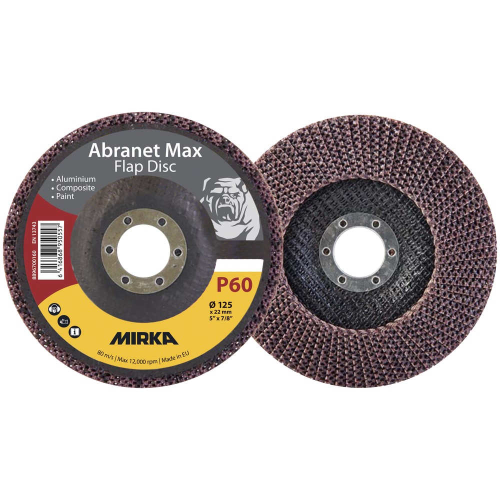 FLAP DISC 125MM ABRANET MAX SORT.