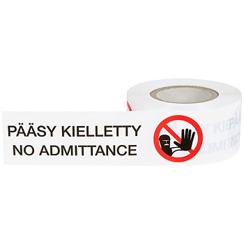 VARNINGSBAND "PÄÄSY KIELLETTY" 75MM X 150M