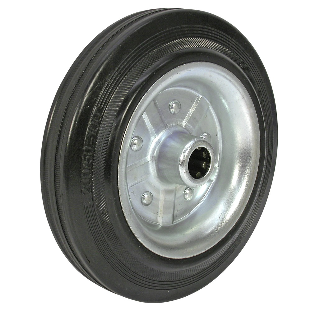 HJUL 200x50MM METAL CENTRUM SVART