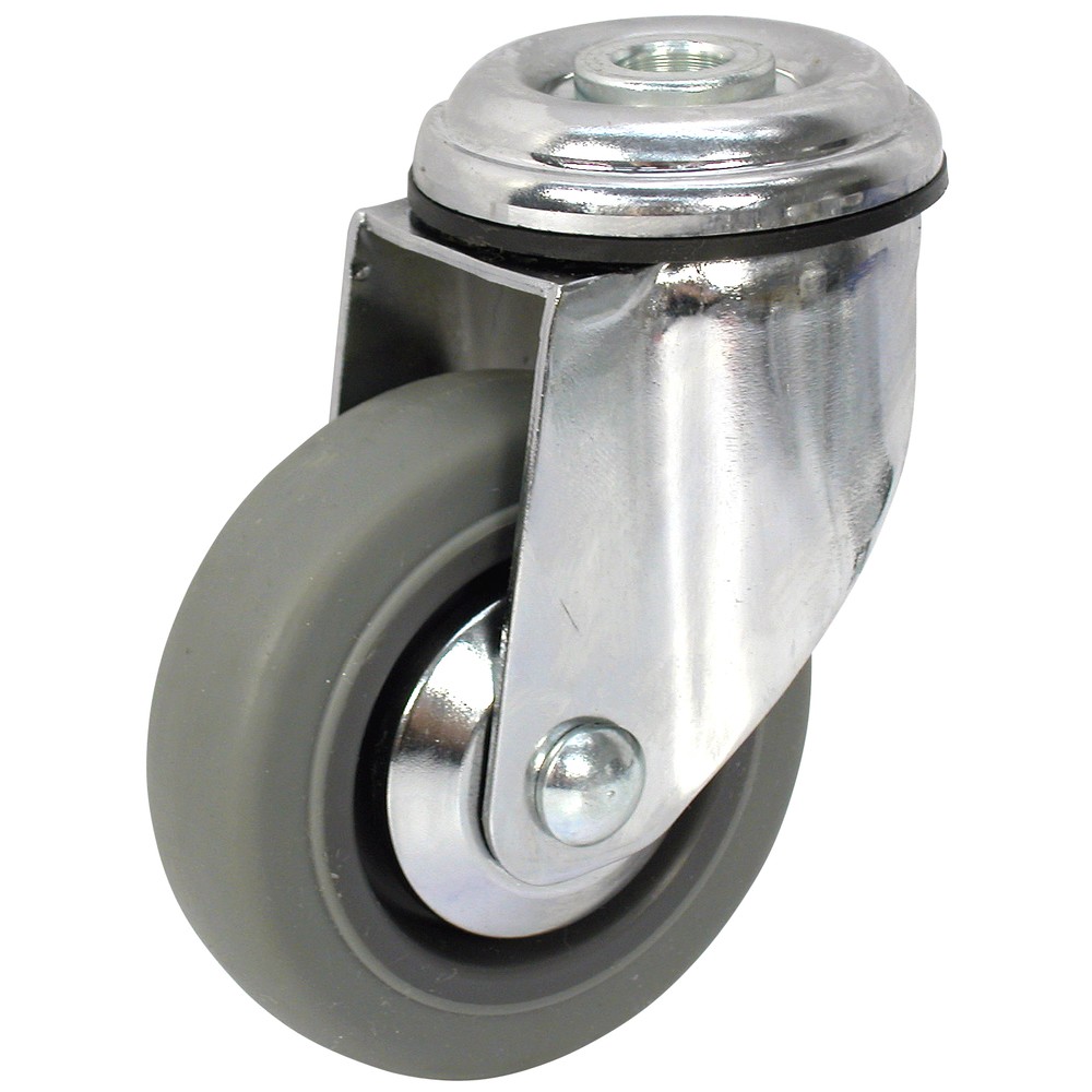 LÄNKHJUL SVÄNGBAR 80MM GRÅ