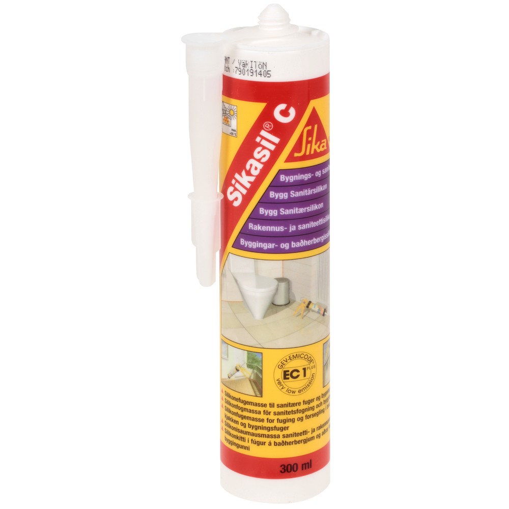 SANITETSSILIKON KLAR 300ML SIKASIL C