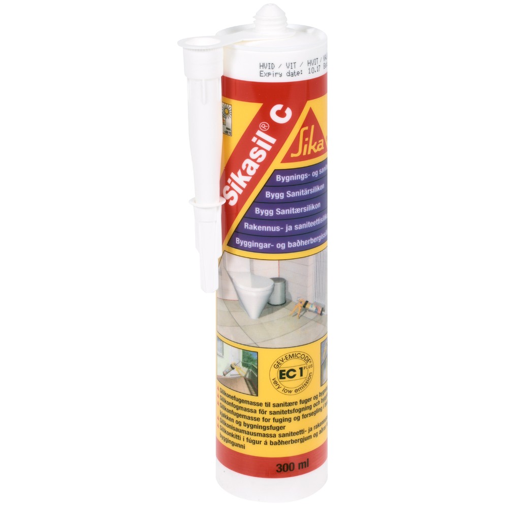 SANITETSSILIKON VIT 300ML SIKASIL C