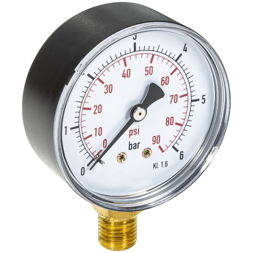 MANOMETER 64MM 1/4X6BAR