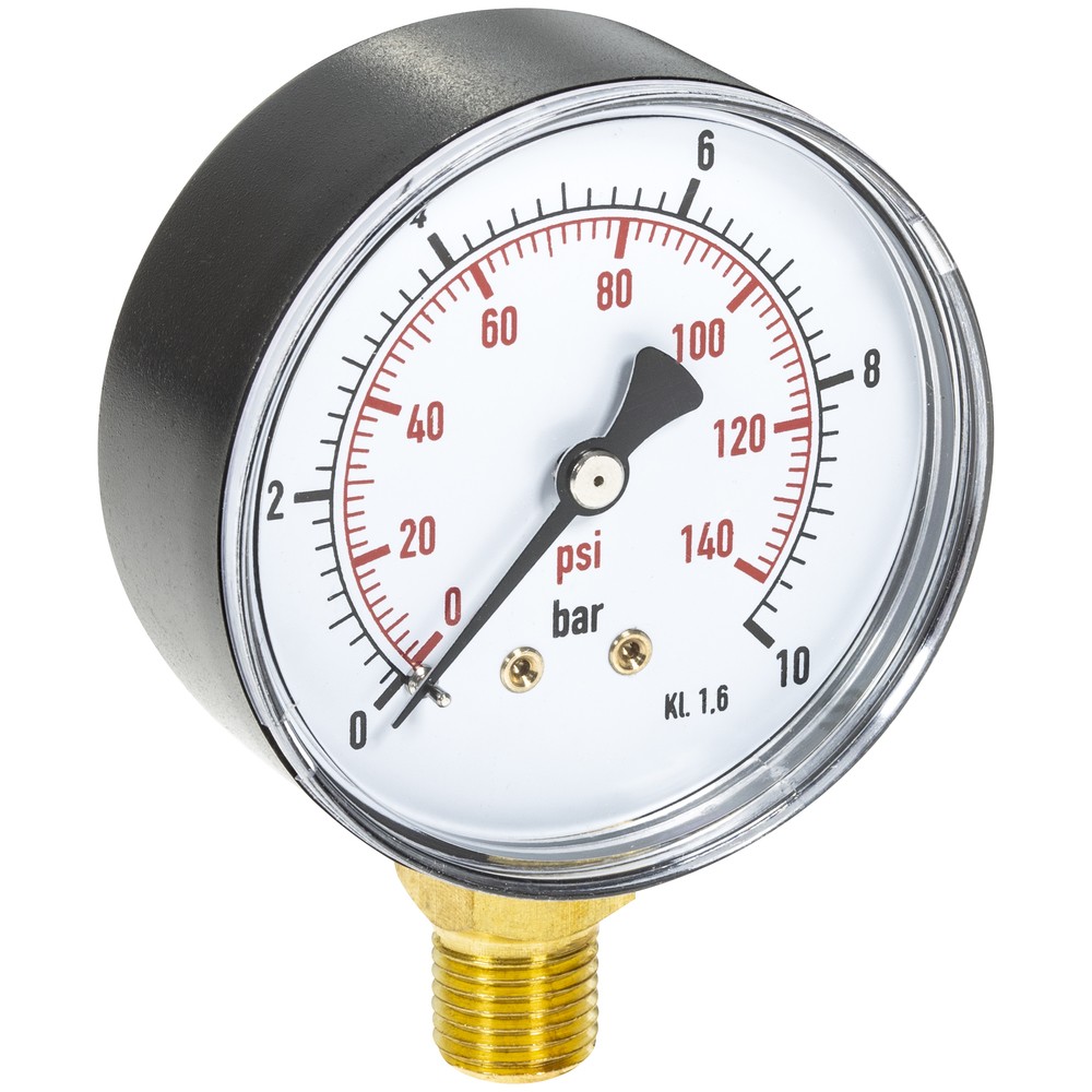MANOMETER 64MM 1/4X10BAR