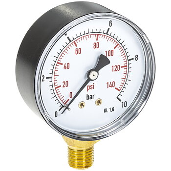 MANOMETER 64MM 1/4X10BAR