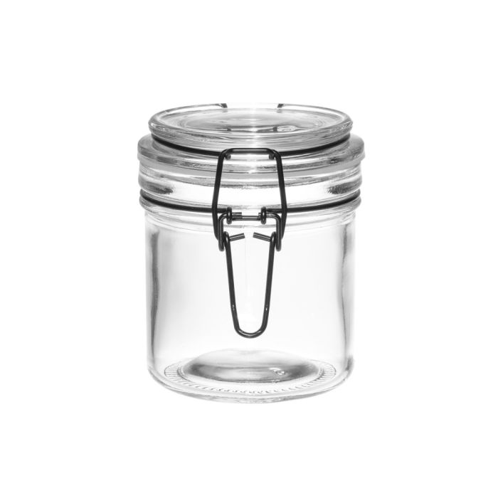 Glasburk med patentlock, svart 0,22 l