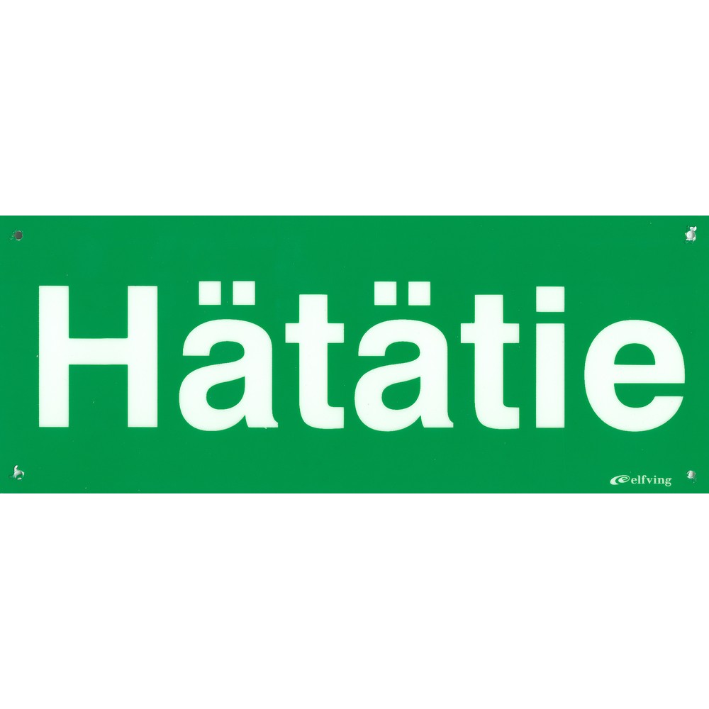 NÖDSKYLT HÄTÄTIE 250X100MM