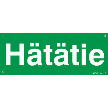 NÖDSKYLT HÄTÄTIE 250X100MM