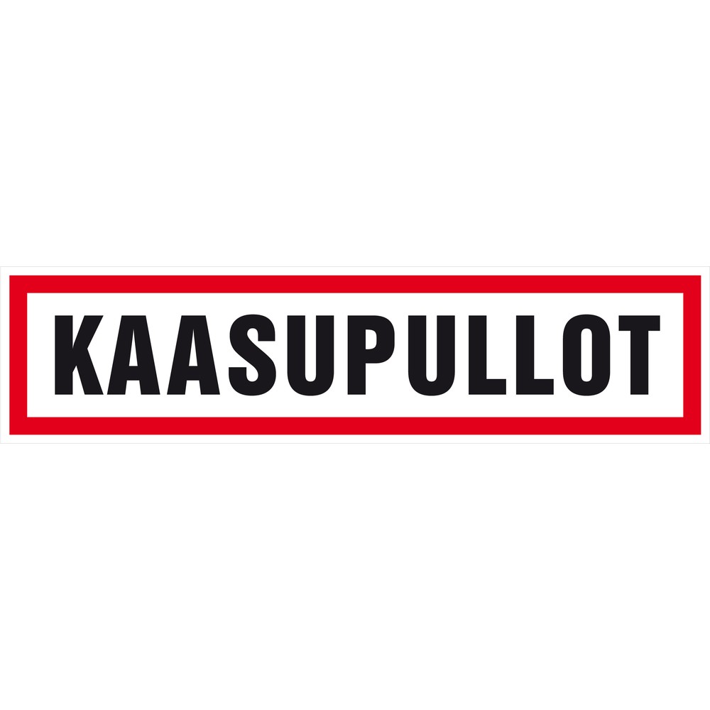 SKYLT KAASUPULLOT 400X100MM