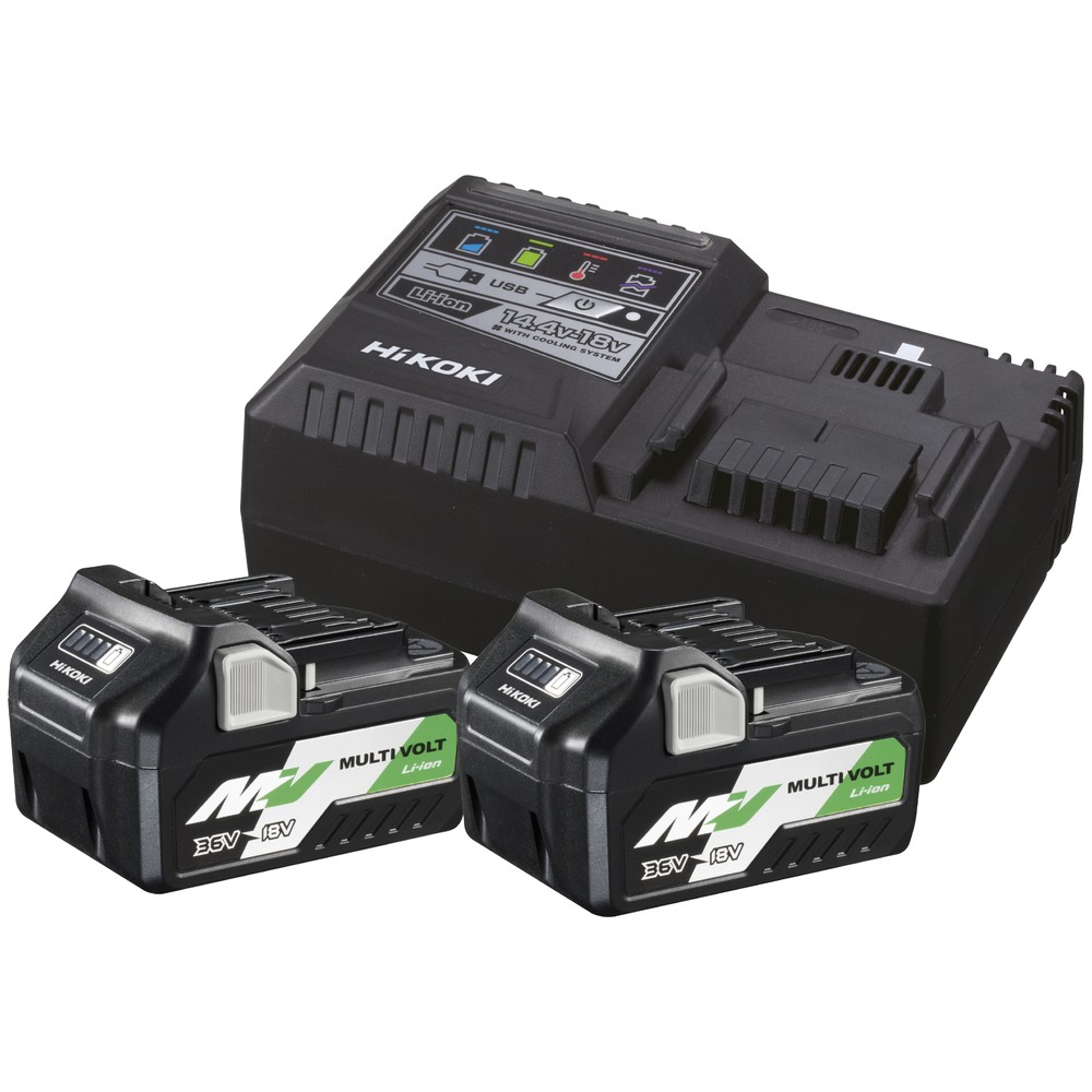 BATTERIPAKET 36V 2X BSL36A18 + LADDARE UC18YSL3 MV