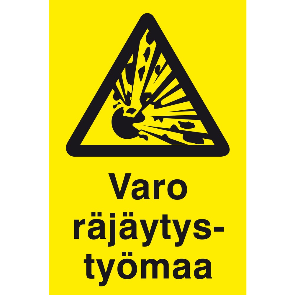 SKYLT VARO RÄJÄYTYSTYÖMAA 200x300