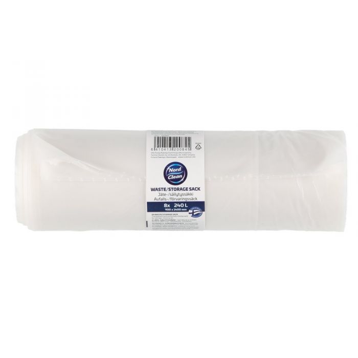 SOPSÄCK TRANSPARENT 240 L 8 ST