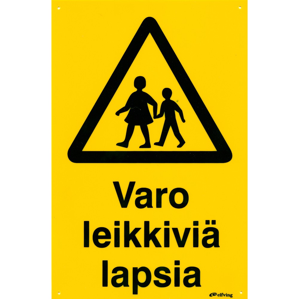 SKYLT VARO LEIKKIVIÄ LAPSIA 200x300