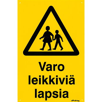 SKYLT VARO LEIKKIVIÄ LAPSIA 200x300