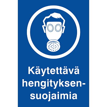 SKYLT KÄYTETTÄVÄ HENGITYKSENSUOJAIMIA 200x300