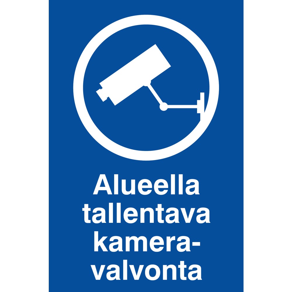 SKYLT ALUEELLA TALLENTAVA KAMERAVALVONTA 200x300