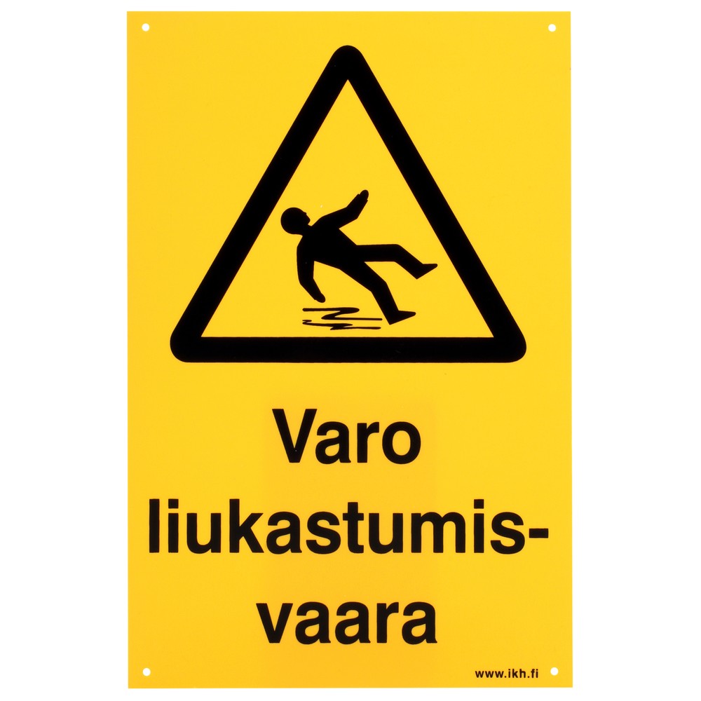 SKYLT VARO LIUKASTUMISVAARA 200x300