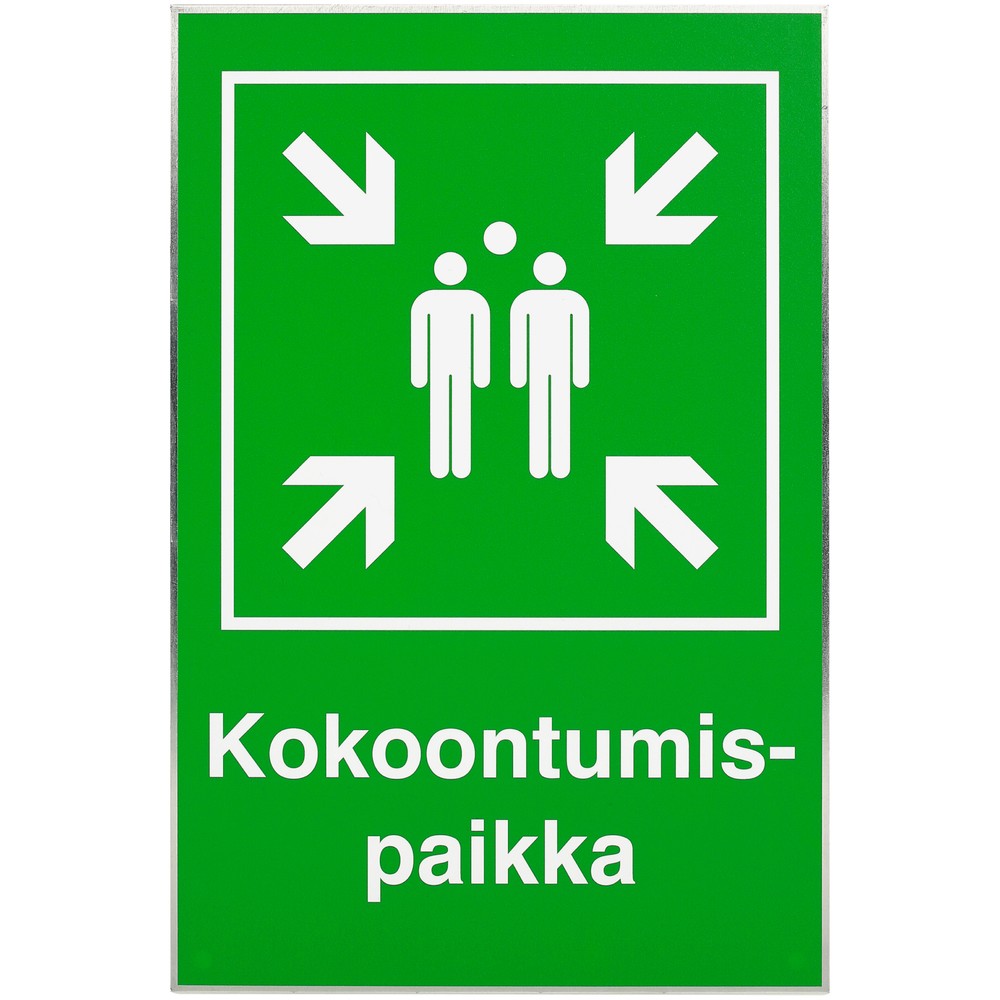 SKYLT KOKOONTUMISPAIKKA ALUMINIUM 200X300