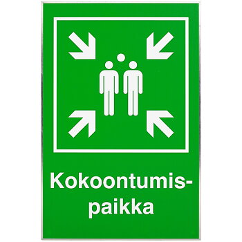 SKYLT KOKOONTUMISPAIKKA ALUMINIUM 200X300