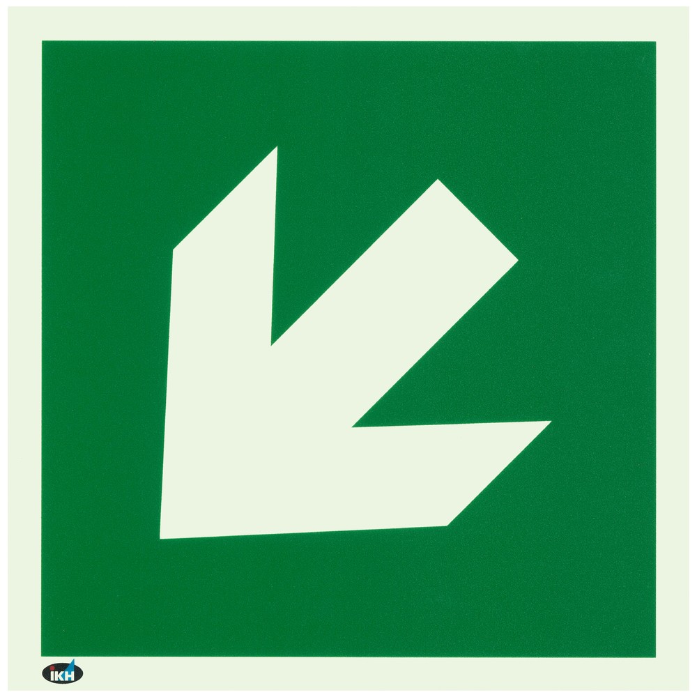 NÖDSKYLT DIAGONAL RIKTNINGSPIL 200X200MM