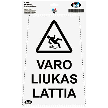 DEKAL TILL GOLVSKYLT "VARO LIUKAS LATTIA"
