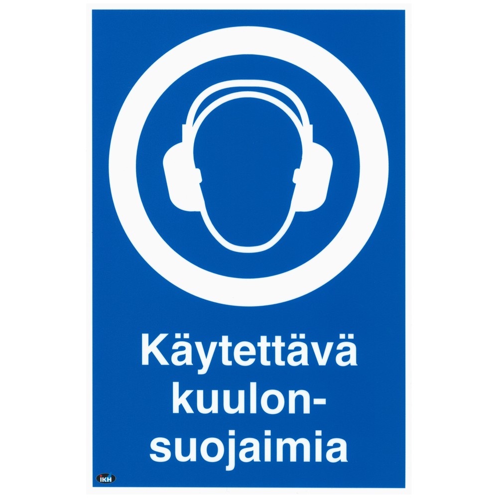 SKYLT 200X300 KÄYTETTÄVÄ KUULONSUOJAIMIA,