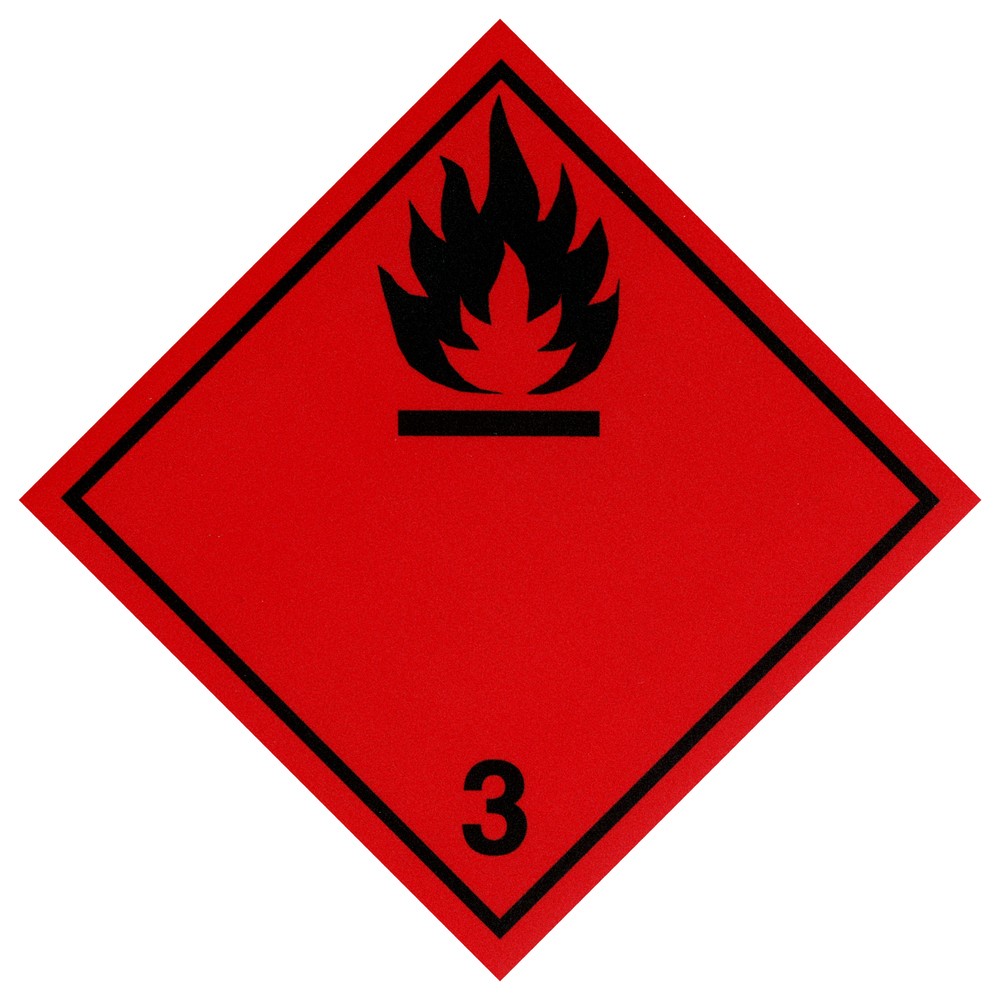 DEKAL BRANDFARLIGA VÄTSKOR NR 3 100X100MM