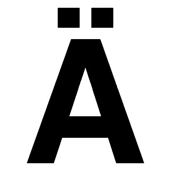 KLISTERMÄRKE BOKSTAV Ä 100MM