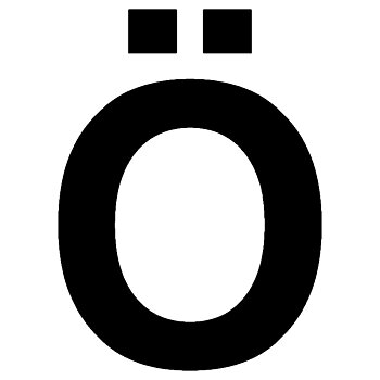 KLISTERMÄRKE BOKSTAV Ö 100MM