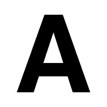 KLISTERMÄRKE BOKSTAV A 100MM