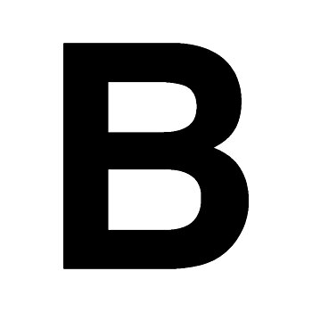 KLISTERMÄRKE BOKSTAV B 100MM