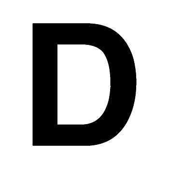 KLISTERMÄRKE BOKSTAV D 100MM