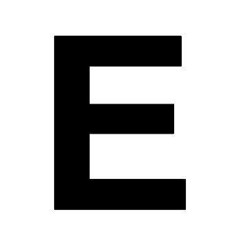 KLISTERMÄRKE BOKSTAV E 100MM