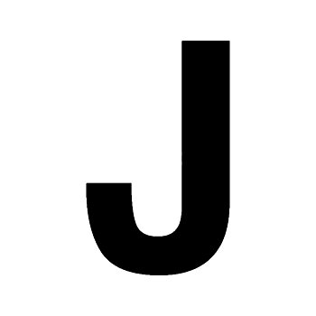 KLISTERMÄRKE BOKSTAV J 100MM