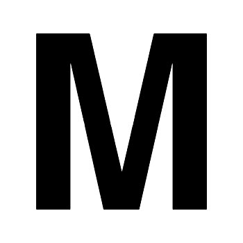 KLISTERMÄRKE BOKSTAV M 100MM